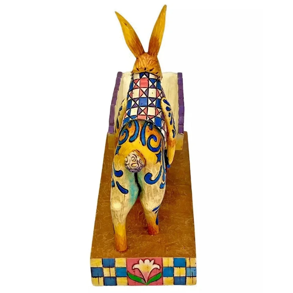 Jim Shore 2004 "A Bunny's Work is Never Done" Easter Bunny Wheelbarrow - Picture 10 of 16